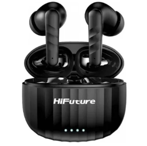 HiFuture SonicBliss True Wireless Earbuds Bluetooth 5.3, Smooth Bass, 4 Microphones 30 Hr Battery – Black